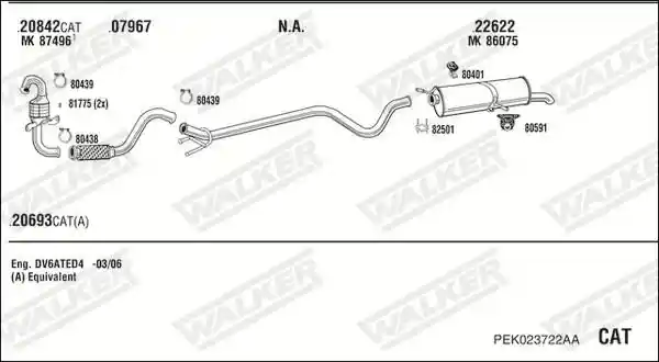 WALKER PEK023722AA