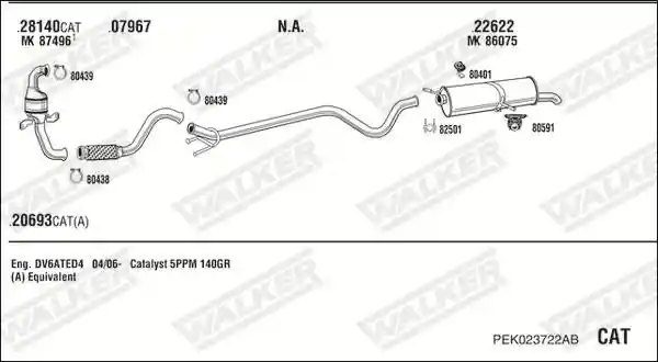 WALKER PEK023722AB