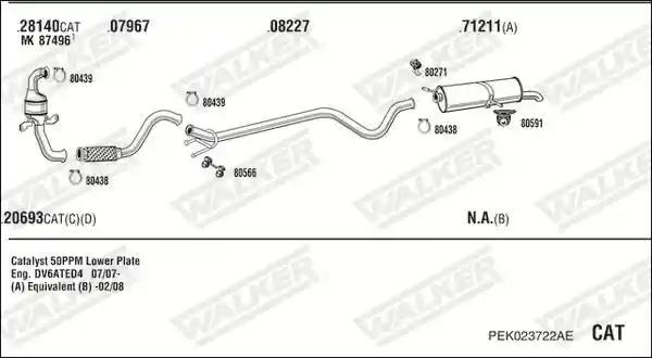 WALKER PEK023722AE