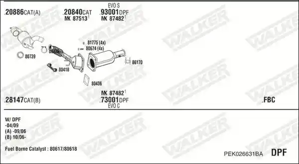 WALKER PEK026631BA