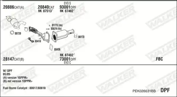 WALKER PEK026631BB