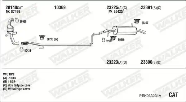 WALKER PEK033231A