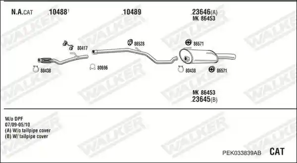WALKER PEK033839AB