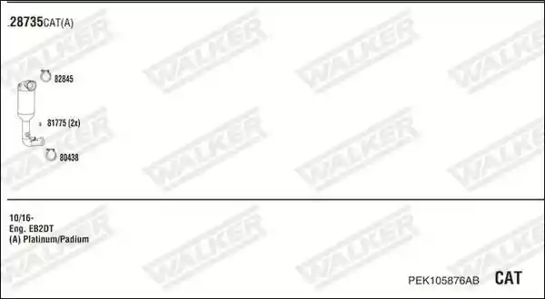 WALKER PEK105876AB