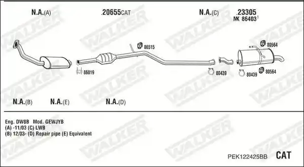 WALKER PEK122425BB