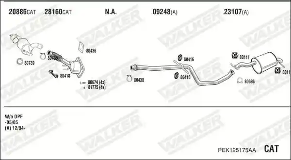 WALKER PEK125175AA