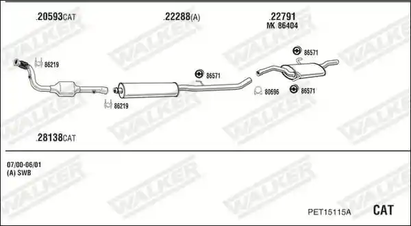 WALKER PET15115A