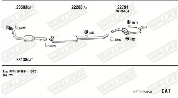 WALKER PET17505A
