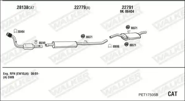 WALKER PET17505B
