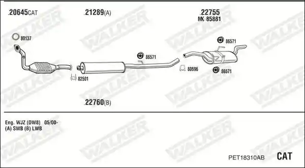 WALKER PET18310AB