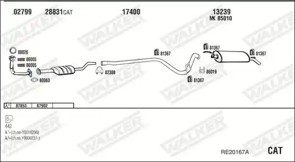 WALKER RE20167A