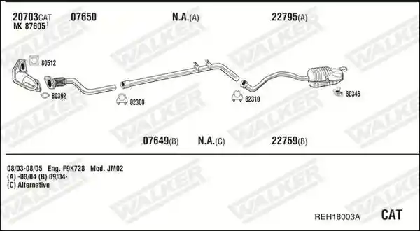 WALKER REH18003A