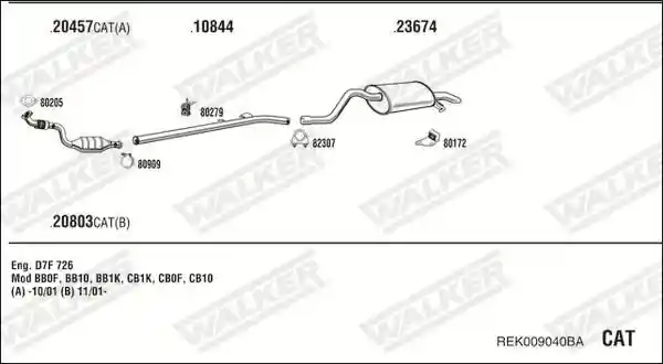 WALKER REK009040BA