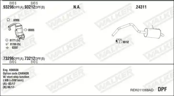 WALKER REK011068AD
