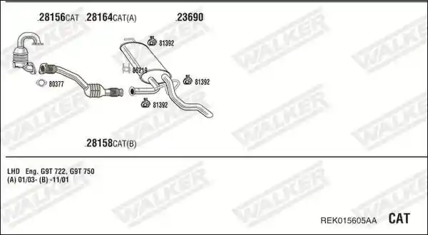 WALKER REK015605AA