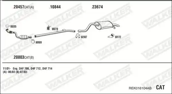 WALKER REK016104AB
