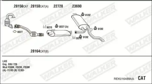 WALKER REK016489AA