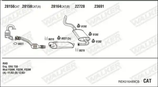 WALKER REK016489CB