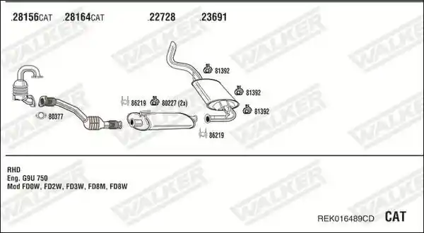 WALKER REK016489CD
