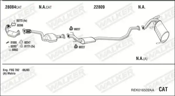 WALKER REK016502AA