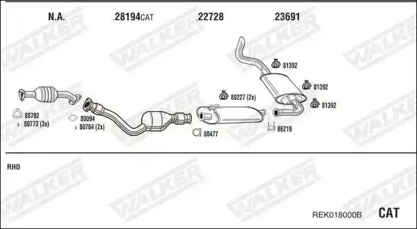 WALKER REK018000B