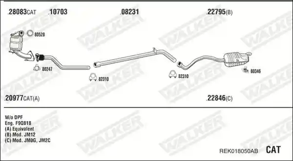 WALKER REK018050AB