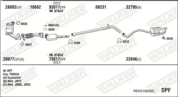 WALKER REK018050C