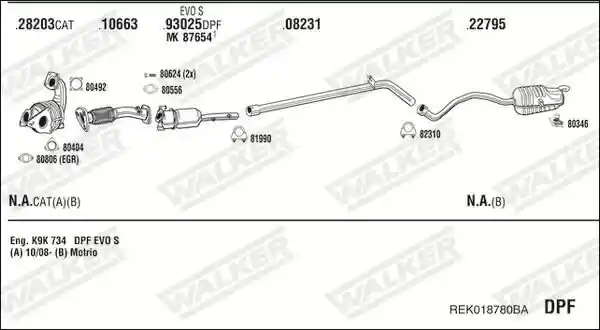WALKER REK018780BA