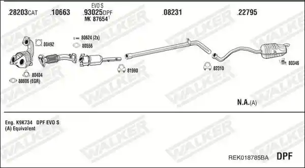 WALKER REK018785BA