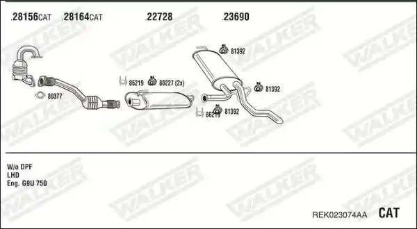 WALKER REK023074AA