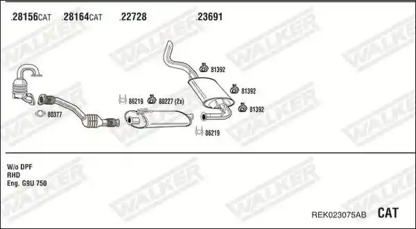 WALKER REK023075AB