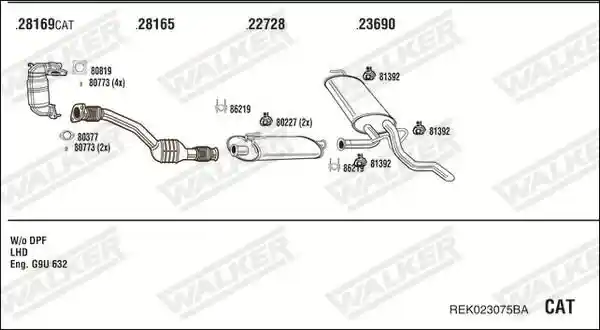 WALKER REK023075BA
