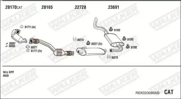 WALKER REK023080AB