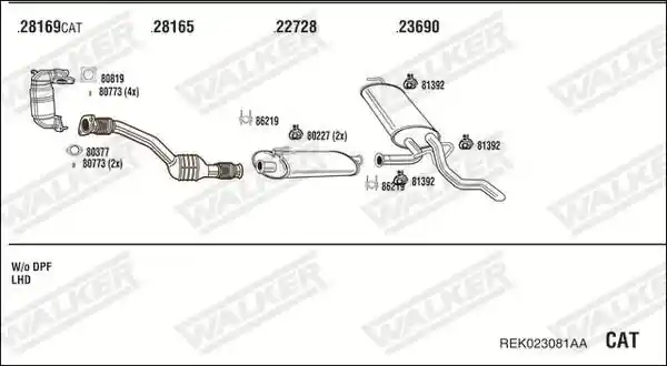 WALKER REK023081AA