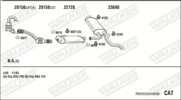WALKER REK030348AB