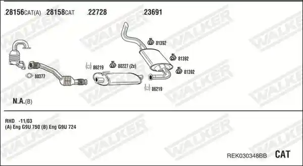 WALKER REK030348BB