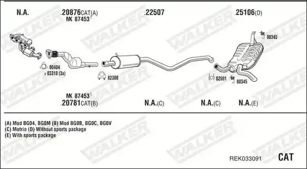 WALKER REK033091