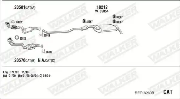 WALKER RET18280B