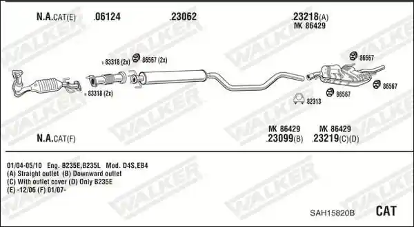 WALKER SAH15820B