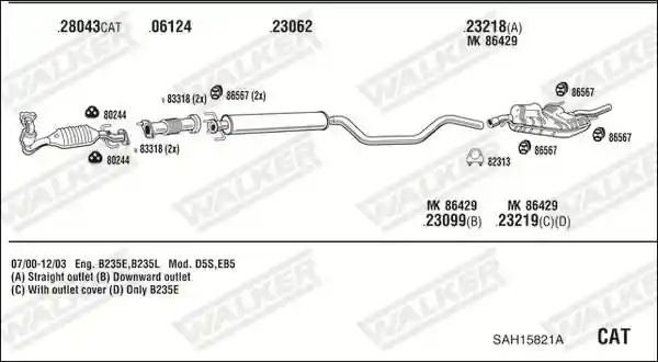 WALKER SAH15821A