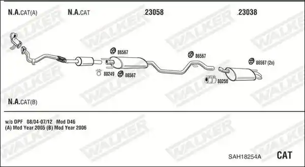 WALKER SAH18254A