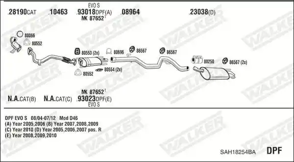 WALKER SAH18254BA
