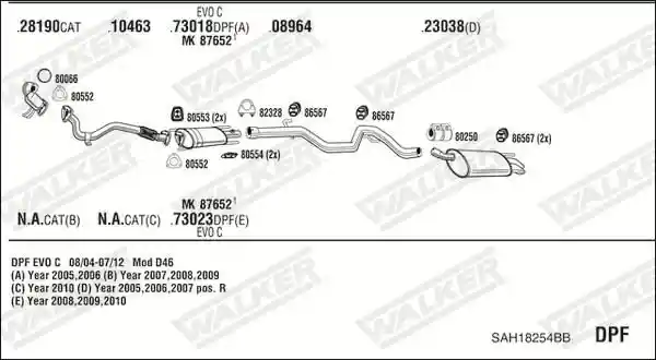 WALKER SAH18254BB