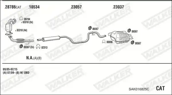 WALKER SAK016825C