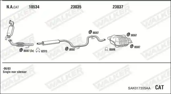 WALKER SAK017355AA