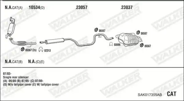 WALKER SAK017355AB