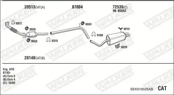WALKER SEK016525AB