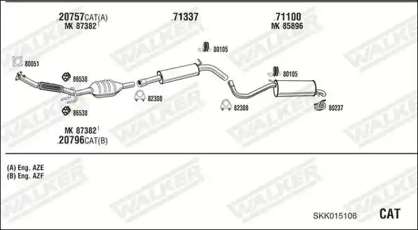 WALKER SKK015106 WALKER SKK015106