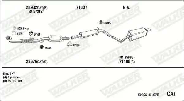 WALKER SKK015107B WALKER SKK015107B
