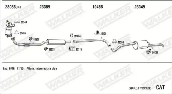WALKER SKK017393BB WALKER SKK017393BB